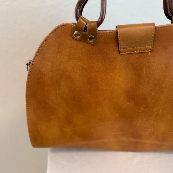 Brown and Multicolor Leather Handbag - Picture 6 of 10